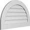 Ekena Millwork Round Top Surface Mount PVC Gable Vent: Non-Functional, w/ 3-1/2"W x 1"P Standard Frame, 34"W x 22"H GVPRT34X2201SN - alternate 3